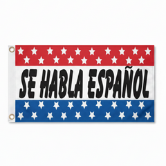 3x5 Se Habla Espanol Flag 3x5 Economical
