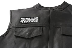 Free Men Don't Ask Permission To Bear Arms Patch - 4x1.5 inch