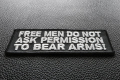 Free Men Don't Ask Permission To Bear Arms Patch - 4x1.5 inch