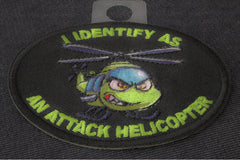 I identify as an attack Helicopter Patch - 3x2.5 inch