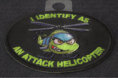 I identify as an attack Helicopter Patch - 3x2.5 inch