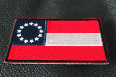 Historical Stars and Bars Flag Iron on Patch - 3x1.74 inch