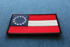 Historical Stars and Bars Flag Iron on Patch - 3x1.74 inch