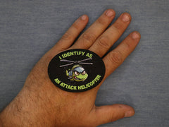 I identify as an attack Helicopter Patch - 3x2.5 inch