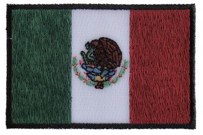Subdued Mexico Flag Patch - 3x2 inch
