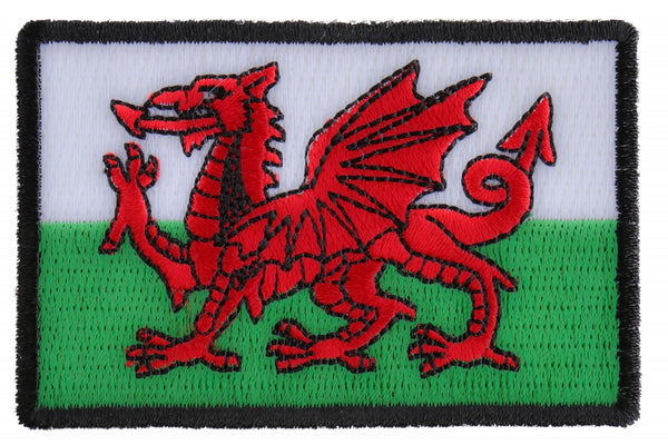 Wales Flag Patch 3x2 inch This is a Small Embroidered Patch for ...
