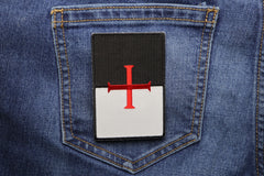 Knights Templar Flag Patch - 2.5x3.5 inch