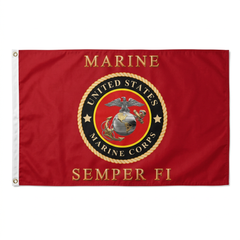 Marine Semper Fi flag lay-flat image