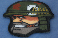Soldier Smoking Cigar Patch - 3x3.3 inch