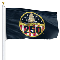 US NAVY America's 250th Anniversary Nylon Flag Made in USA
