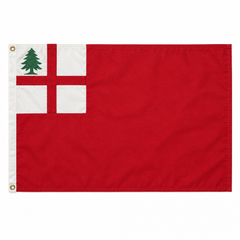 New England cotton flag lay-flat product shot