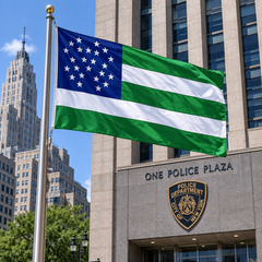 NYPD Flag Lifestyle — Outside HQ