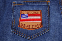 Operation Desert Storm embroidered patch, 3 x 3 inches