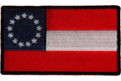 Historical Stars and Bars Flag Iron on Patch - 3x1.74 inch
