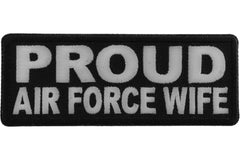 Proud Air Force Wife Patch - 4x1.5 inch