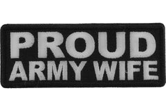 Proud Army Wife Patch - 4x1.5 inch
