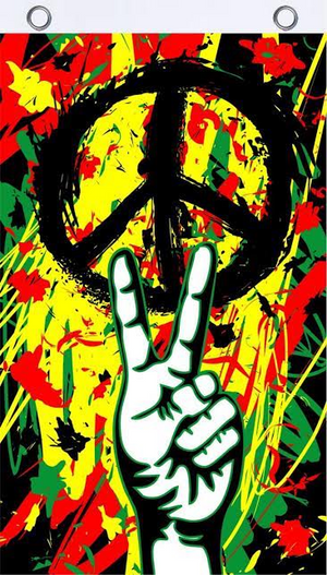 3x5 Peace Graffitti Vertical Flag