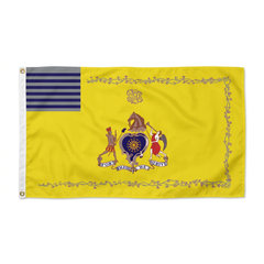 Philadelphia Light Horse flag lay-flat on white