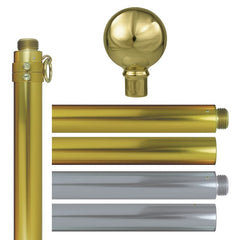 Deluxe Aluminum Poles - Silver