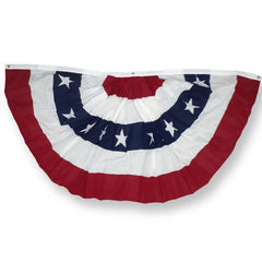 PolyCotton Pleated Bunting USA Fan Flag Made in USA