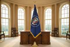 Presidential Seal Flag - Oval Office With Fringe
