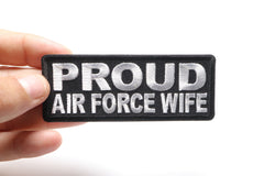 Proud Air Force Wife Patch - 4x1.5 inch