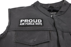 Proud Air Force Wife Patch - 4x1.5 inch