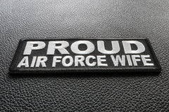 Proud Air Force Wife Patch - 4x1.5 inch