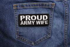 Proud Army Wife Patch - 4x1.5 inch