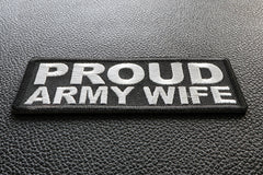 Proud Army Wife Patch - 4x1.5 inch