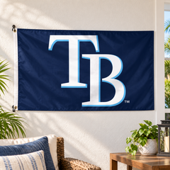 Tampa Bay Rays Team Flag 3×5 — AI lifestyle illustration, wall display; hardware sold separately