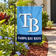 Tampa Bay Rays Appliqué Garden Flag - 12.5x18 in. Economical — AI lifestyle illustration, wall display; hardware sold separately