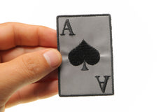 Reflective Ace Of Spades Patch - 2x3 inch