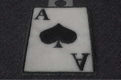 Reflective Ace Of Spades Patch - 2x3 inch