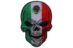 Mexican Flag Skull Patch - 3x4.3 inch