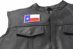 Texas Flag White Border Patch - 3x2 inch