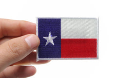 Texas Flag White Border Patch - 3x2 inch