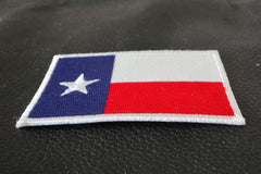Texas Flag White Border Patch - 3x2 inch