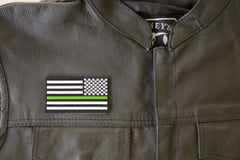 Thin Green Line American Flag Reversed Patch - 3.5x2 inch