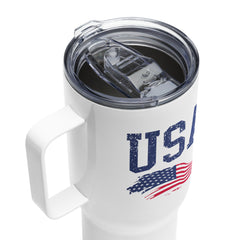 USA Flag Travel Mug with Handle - 25 oz & 40 oz