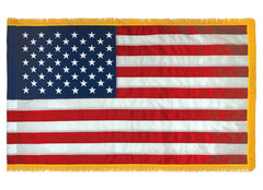 american flag with fringe for parades