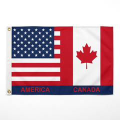 USA and Canada flag lay-flat product image