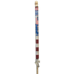 5ft Wood Pole Kit with Poly Cotton American Flag - Made in USA.