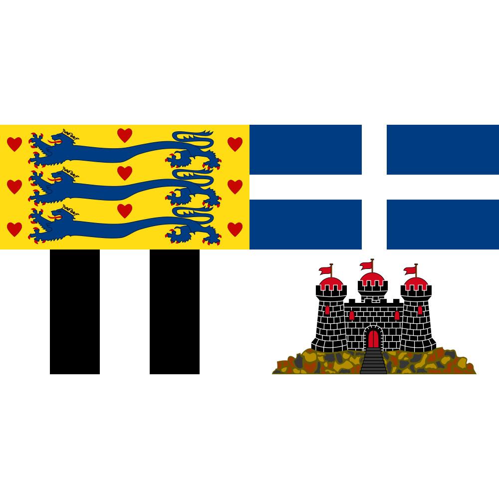 Royal Standard of the Prince Philip, Duke of Edinburgh Flag - Made in USA.