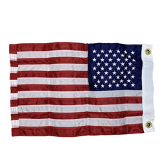 US Boat Flag Nylon Sewn & Embroidered Stars Made in USA.