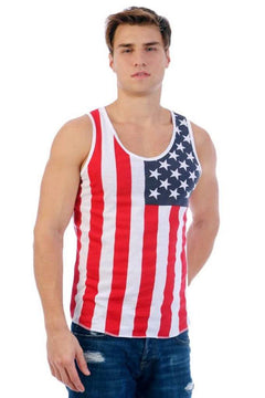 Patriotic American Flag Men's TANK.