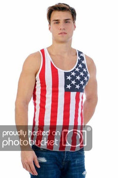 Patriotic American Flag Men's TANK.