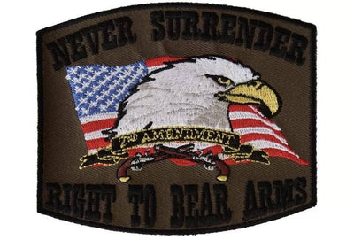 Never Surrender Right to Bear Arms 2nd Amendment Patch.