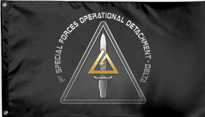 USA Blackout 1st Special Forces Operational Detachment Delta Flag Made in USA (1st SFOD-D)