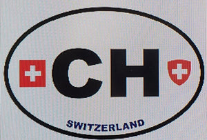Switzerland Oval Bumper Sticker